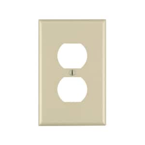 Ivory 1-Gang Duplex Outlet Wall Plate (1-Pack)