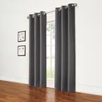 Pewter Solid Thermal Grommet Room Darkening Curtain - 37 in. W x 95 in. L  (Set of 2)
