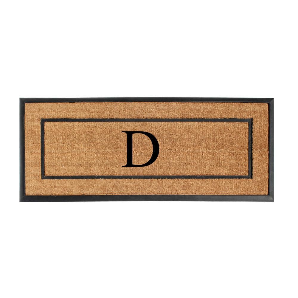 A1 Home Collections A1HC Heavy Duty Frame Molded Double Door Mat Black