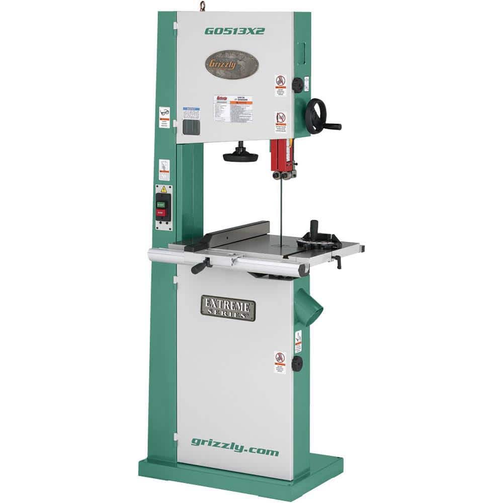 Grizzly Industrial 17 Bandsaw 2hp W Cast Iron Trunnion G0513x2 The Home Depot
