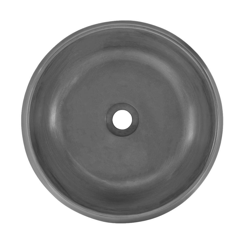 Lisse 18" Dark Grey Concrete Round Vessel Sink