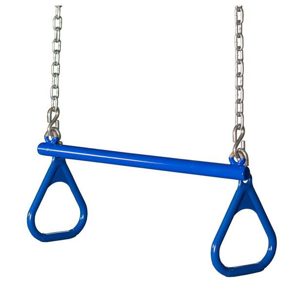 Gorilla Playsets 21 in. W Trapeze Bar with Rings in Blue