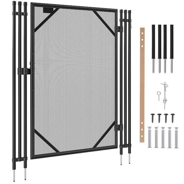 SKYSHALO Pool Fence Gate 4 x 2.5 FT Removable Inground Pool Gate for Kids Security