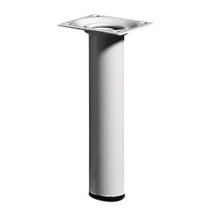 5.9 in. White Metal Oval Table Leg Set (Set of 4)
