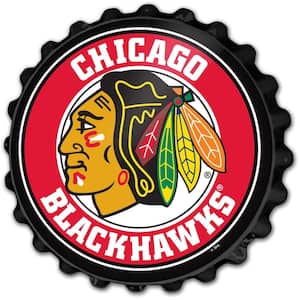 19 in. Chicago Blackhawks Plastic Bottle Cap Decorative Sign