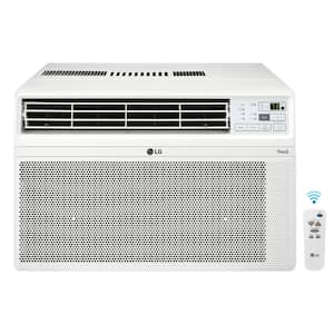 14,000 BTU 115-Volt Window Air Conditioner Unit Cools 700 sq. ft. with Wi-Fi, Remote, Dehumidifier and in White
