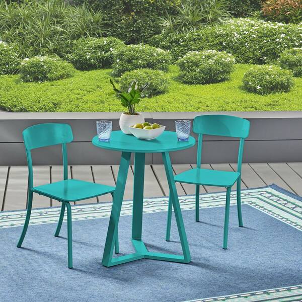 3-Piece Iron Patio Bistro Set Outdoor Furniture Set