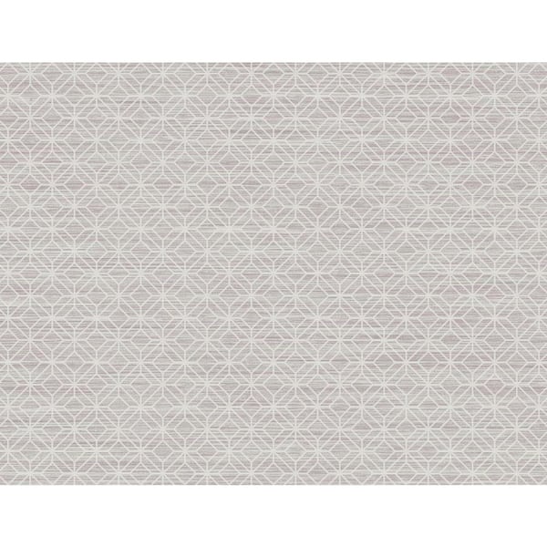 Seabrook Designs 60.75 sq. ft. Metallic Lilac Haze Sinclair Diamond Lattice Unpasted Embossed Vinyl Wallpaper Roll