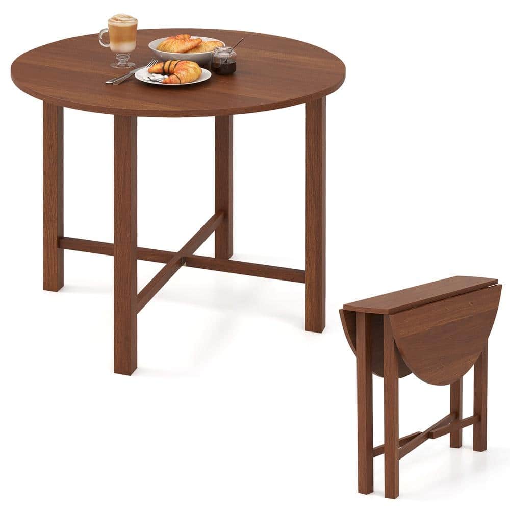 35.5 in Foldable Rectangular Kitchen Table for Small Spaces Seats 2-4, Rubber Wood Top with Sturdy Four-Leg price history on PriceWatchPro