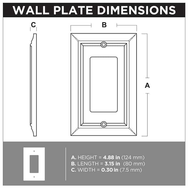 Wall plate, large. – Shayne Fox Hardware