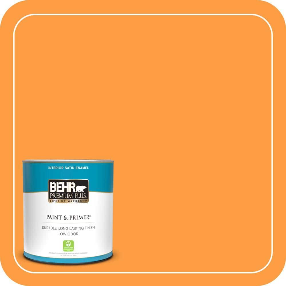 BEHR PREMIUM PLUS 1 qt. #P240-6 Exotic Blossom Satin Enamel Low