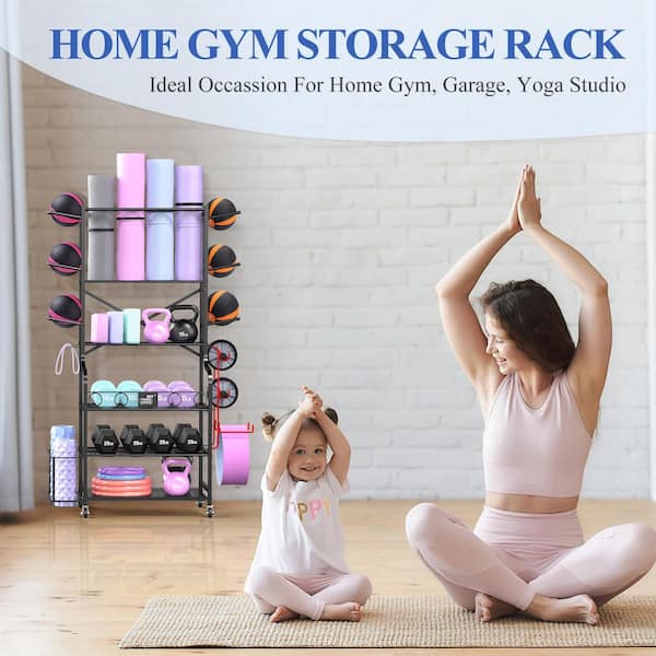 LTMATE All-in-One Yoga Mat and Home Gym Equipment Storage
