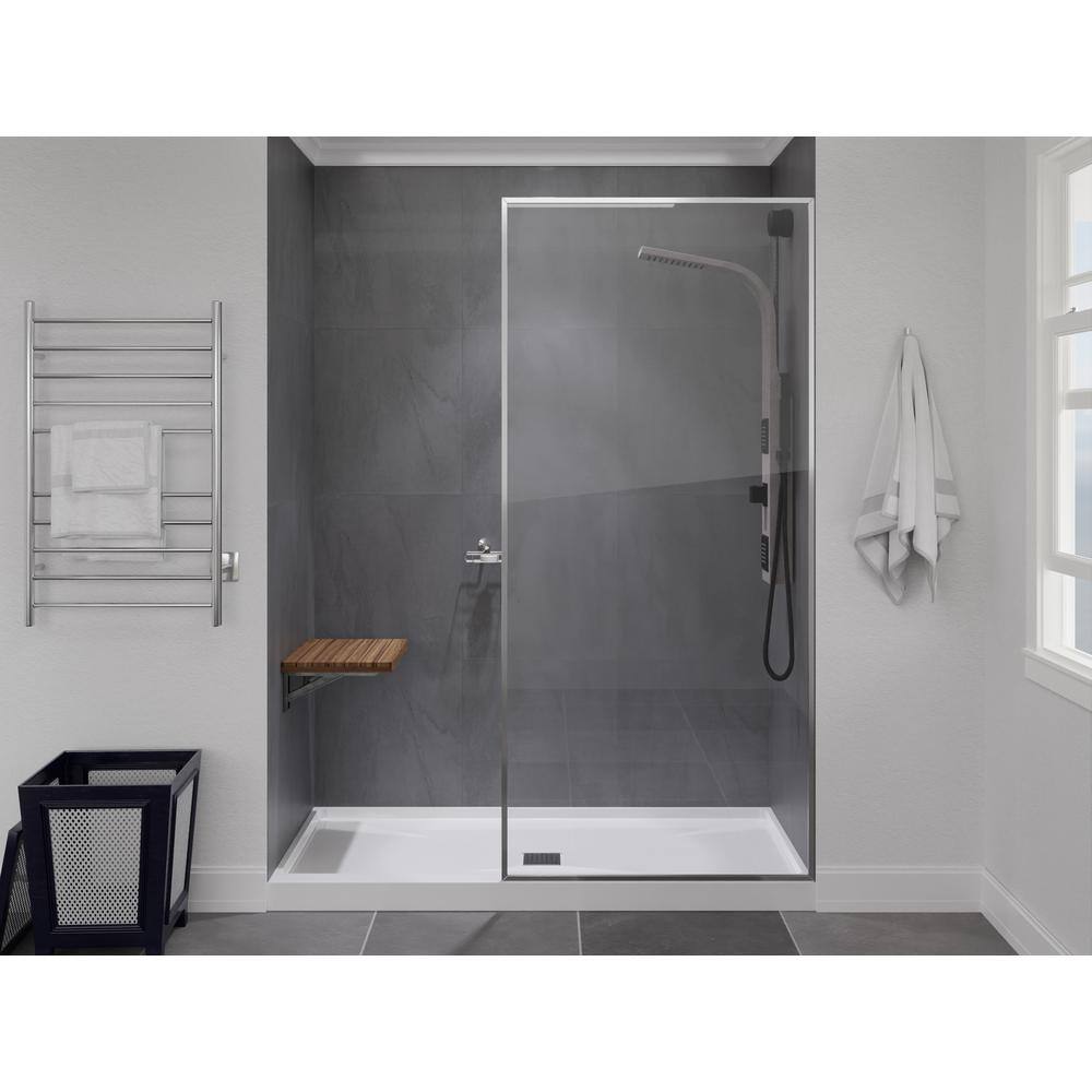 Teak Wood Foldable Wall Mounted Shower Seat