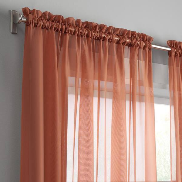 OWENIE Sheer Curtains 63 Inch Length, Ivory Sheer Cutains 2