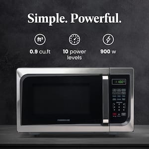 Classic 19.1 in. Width 0.9 cu.ft. 900-Watt Countertop Microwave Oven in Silver