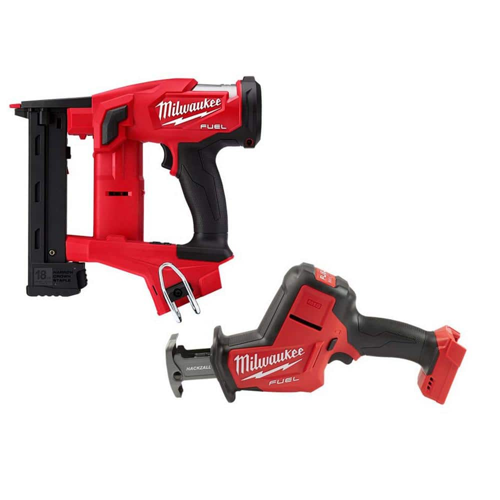 Milwaukee M18 FUEL Brushless Cordless 18-Gauge 1/4 in Narrow Crown ...