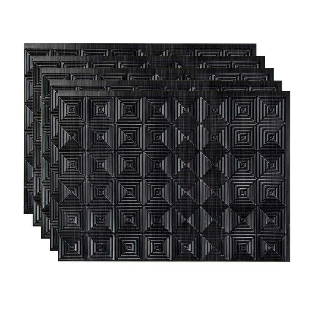 Brushed Onyx 18 in. x 24 in. Miniquattro Vinyl Backsplash Panel (Pack of 5) price history on PriceWatchPro