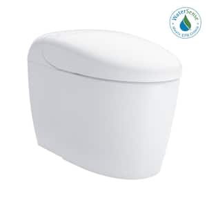 NEOREST RS 12 in. Rough In Two-Piece 0.8/1.0 GPF Dual Flush Elongated Toilet in Cotton White with Integrated Bidet Seat