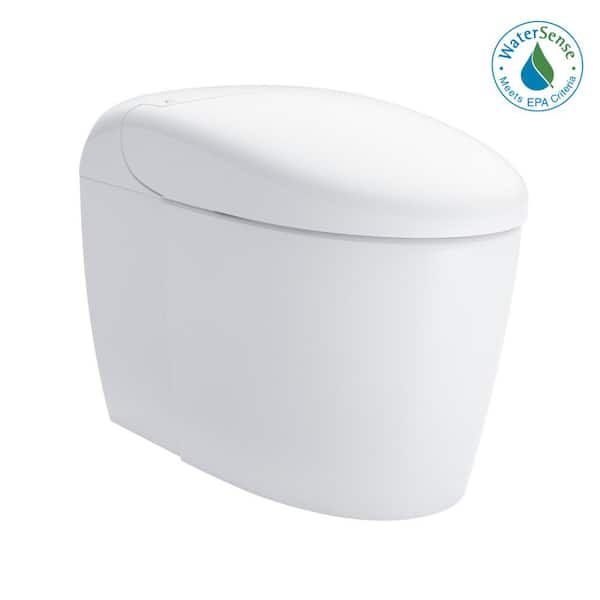 TOTO NEOREST RS 12 in. Rough In Two-Piece 0.8/1.0 GPF Dual Flush Elongated Toilet in Cotton White with Integrated Bidet Seat