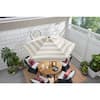 Hampton Bay 7.5 ft. Market Crank and Tilt Outdoor Patio Umbrella in Tan and White Cabana Stripe UTS11502A-ST1