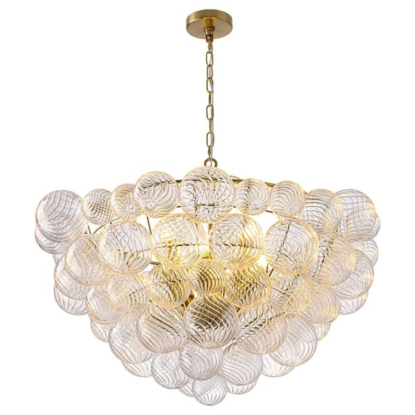 8 light Modern Gold Crystal Chandelier for Kitchen Island with no bulbs included