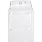 6.2 cu. ft. Vented Top Load Not Stackable Electric Dryer in White with Four-Way Venting, Lint Filter