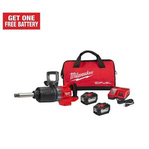 M18 FUEL 18V Lithium-Ion Brushless Cordless 1 in. Impact Wrench Extended Reach D-Handle Kit w/Two 12.0 Ah Batteries