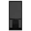 PCA 80 in. x 36 in. Black Aluminum Hinged Screen Door with Pet Door DSPCAPDL100X