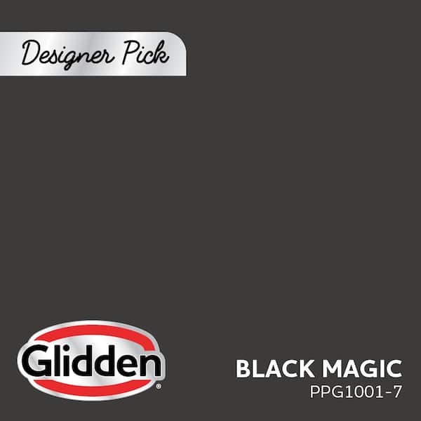 Glidden Diamond 1 gal. #PPG1001-7 Black Magic Flat Interior Paint with Primer