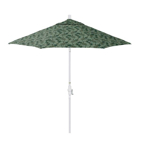 California Umbrella 9 Ft. Matted White Aluminum Market Patio Umbrella ...