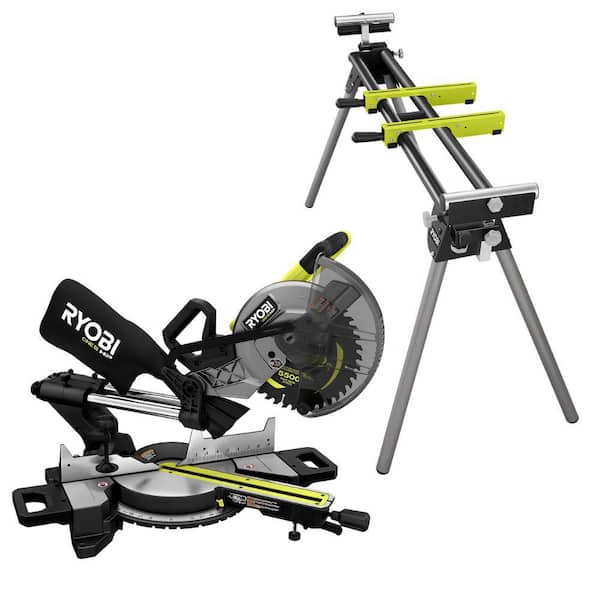 ONE+ HP 18V Brushless Cordless 10 in. Sliding Compound Miter Saw (Tool Only) with Foldable Miter Saw QUICKSTAND