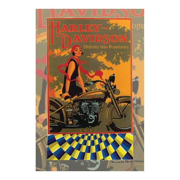 VENICE BEACH Collections Vintage Harley Davidson Starlet by Fairchild Paris 1-Piece Unframed Abstract Poster Art Print 20 in. x 16 in.