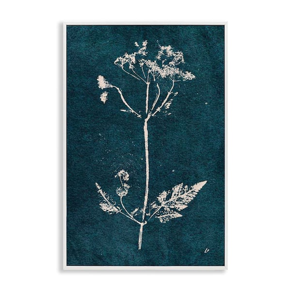 Stupell Industries Cow Parsley Stem by Lydia Orange White Framed Nature Giclee Art Print 18 in. x 12 in.