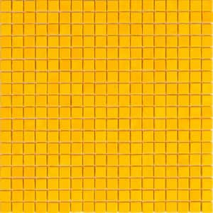 Skosh Glossy Honey Orange 11.6 in. x 11.6 in. Glass Mosaic Wall and Floor Tile (18.69 sq. ft./case) (20-pack)