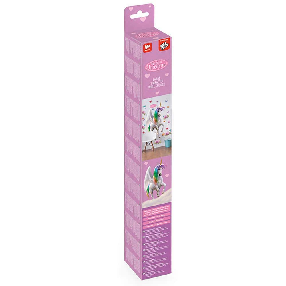 Magical Unicorn and Butterfly Wall Mural for Kids, Multicolor