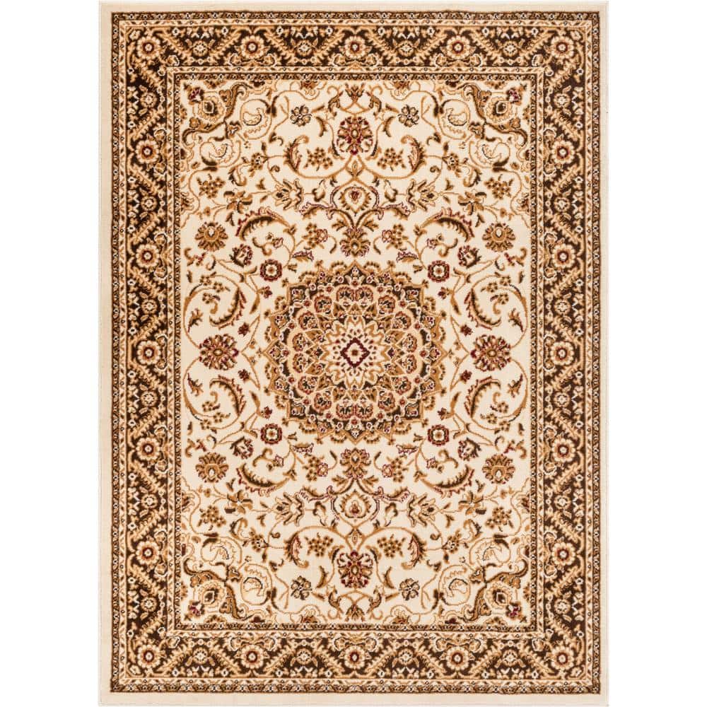 Dulcet Mykonos Ivory 9 ft. 3 in. x 12 ft. 6 in. Traditional Oriental and Persian Area Rug price history on PriceWatchPro