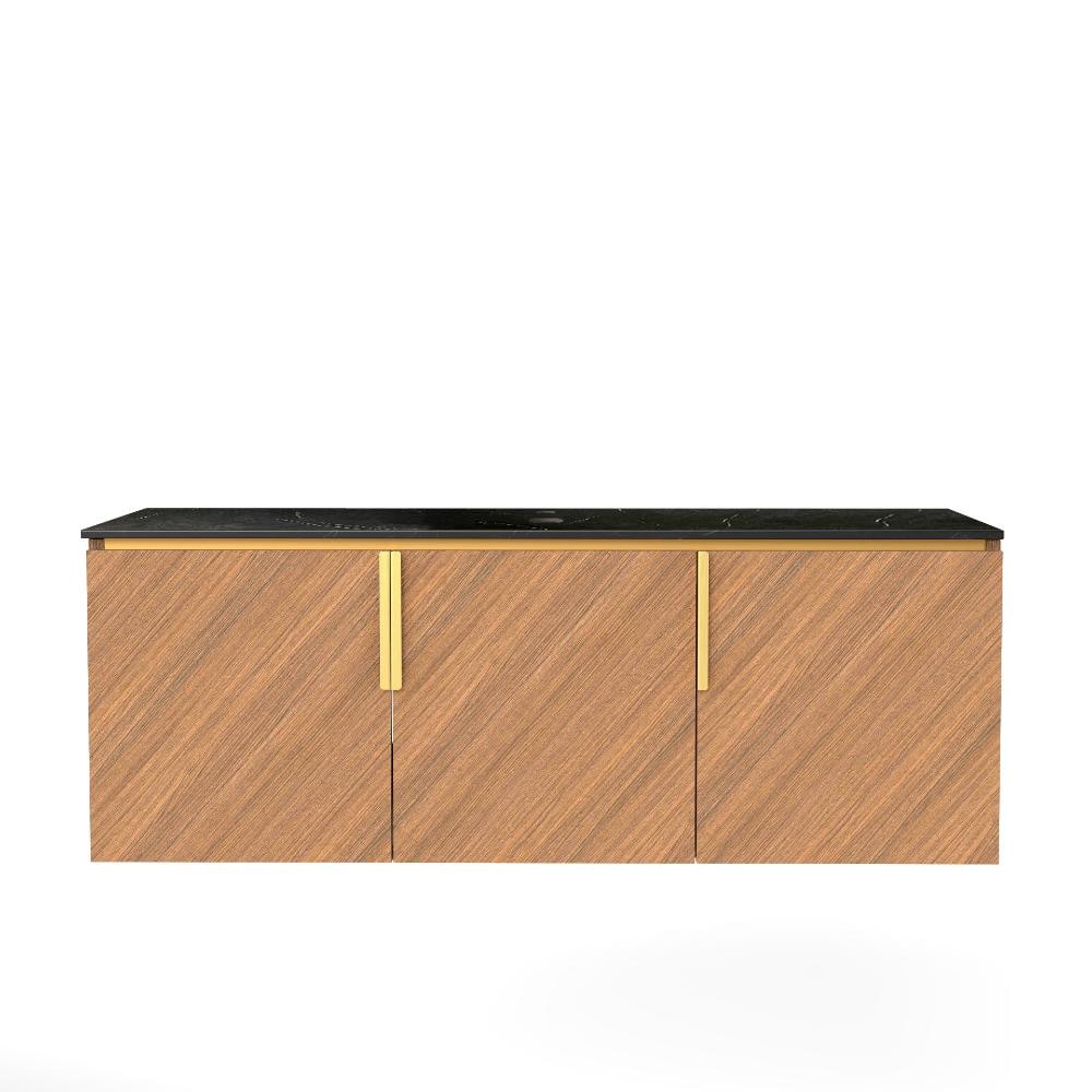 48 in. Wall-Mounted Bath Vanity with Sintered Stone Top in Brown Oak Unassembled price history on PriceWatchPro