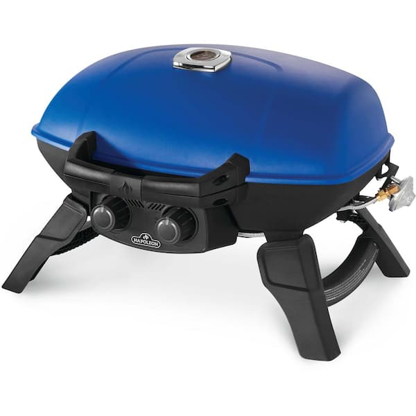 ぽんです。 Weber Traveler Portable Propane Gas Grill in Deep Ocean Blue