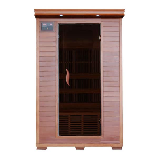 HeatWave 2-Person Cedar Infrared Sauna with 6 Carbon Heaters
