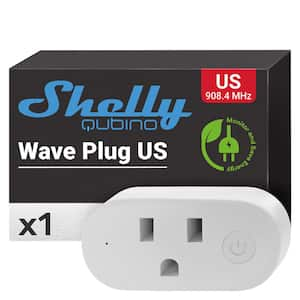 Qubino Wave Plug US, Z-Wave 800 Series Smart Plug with Energy Monitoring 15 A, Home Automation, Z-Wave Gateway