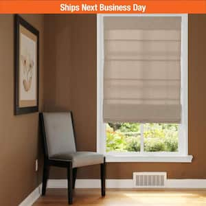 Cordless Light Filtering Fabric Roman Shade 27X64 Linen