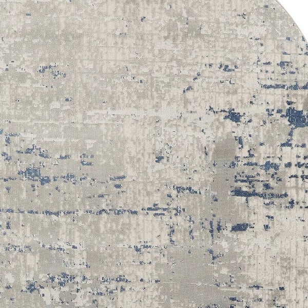 6' X 9' Gray and Ivory Abstract Power Loom Area Rug