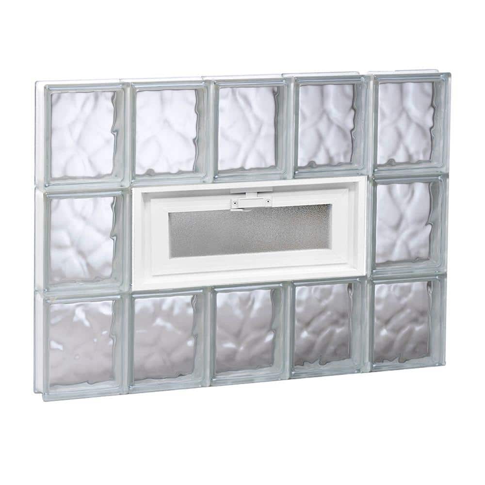 28.75 in. x 23.25 in. x 3.125 in. Frameless Wave Pattern Vented Glass Block Window price history on PriceWatchPro