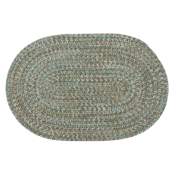 Colonial Mills Old Farm Seagrass 2 ft. x 4 ft. Tweed Indoor/Outdoor Oval Area Rug