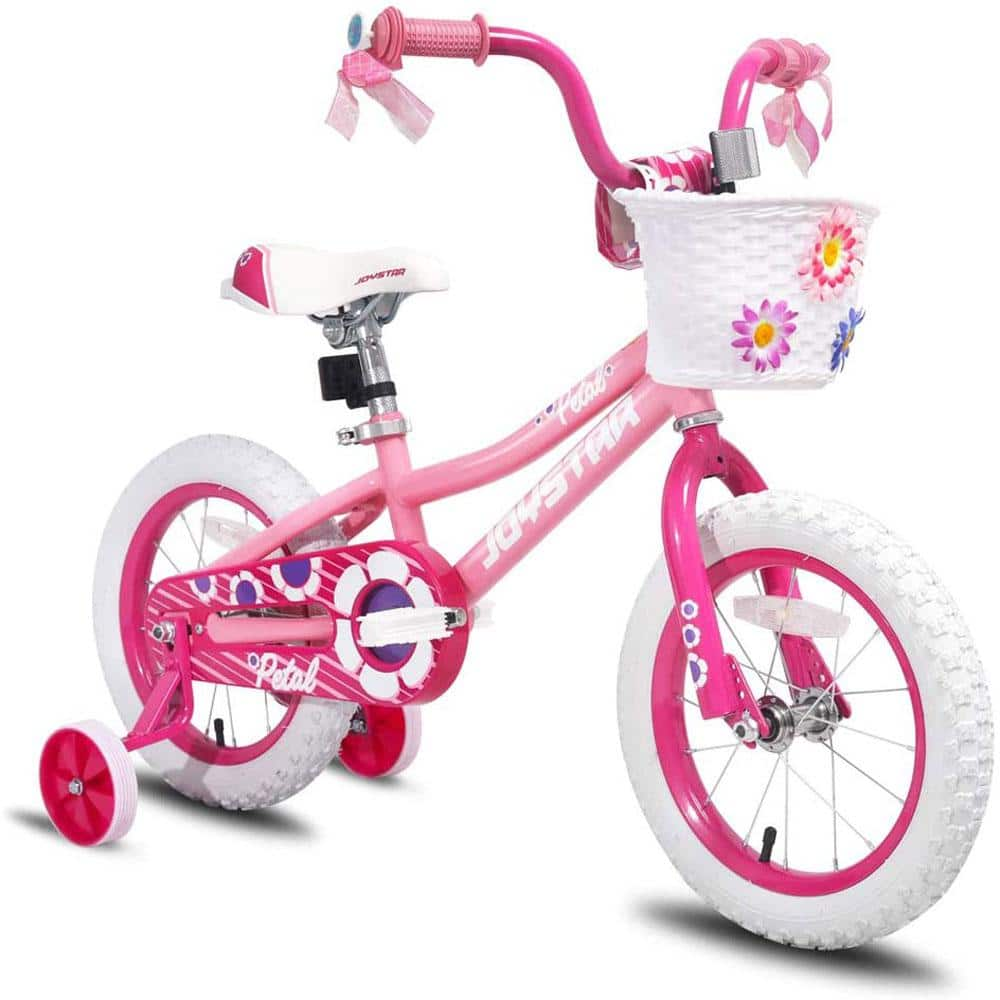 Joystar Petal 14 in. Kids Toddler Bike Bicycle with Training Wheels, Ages 3  to 5 BIKE017pk-14 - The Home Depot