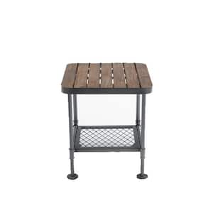 Newport 20 in. Gray and Natural Square End Table