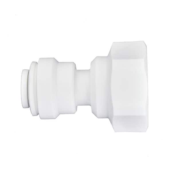 1/4 in. O. D. x 1/4 in. NPTF Push-To-Connect Polypropylene Female Connector Fitting (10-Pack)