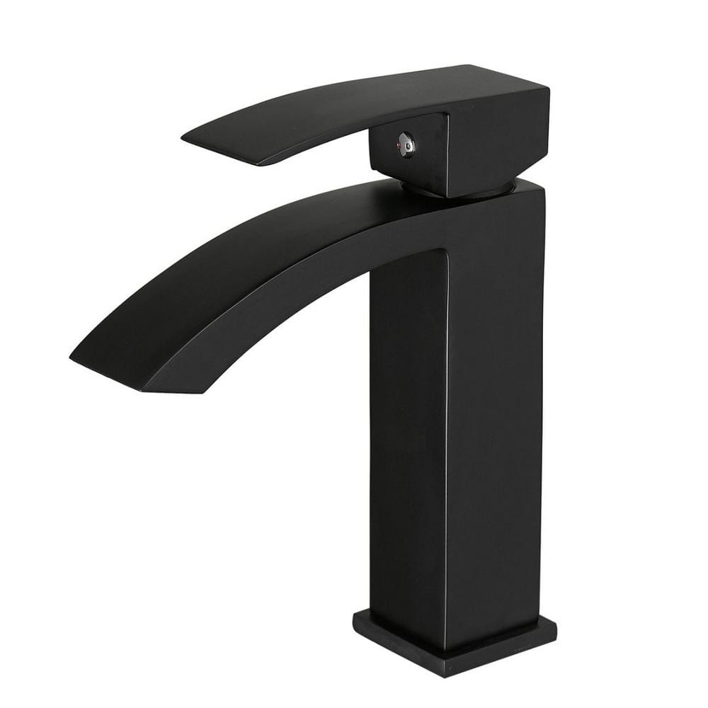 Single Handle Deck-Mounted Waterfall Bathroom Faucet for 1-Hole Faucets Van