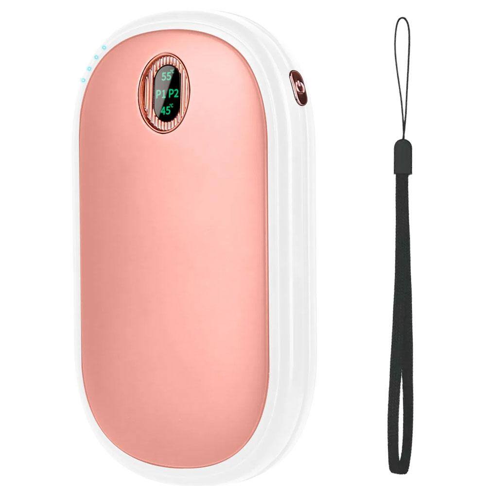 Rechargeable Hand Warmer & Power Bank - 10000mAh, 3 Heat Levels, Fast Heating, LED Flashlight, Portable For Outdoor Winter