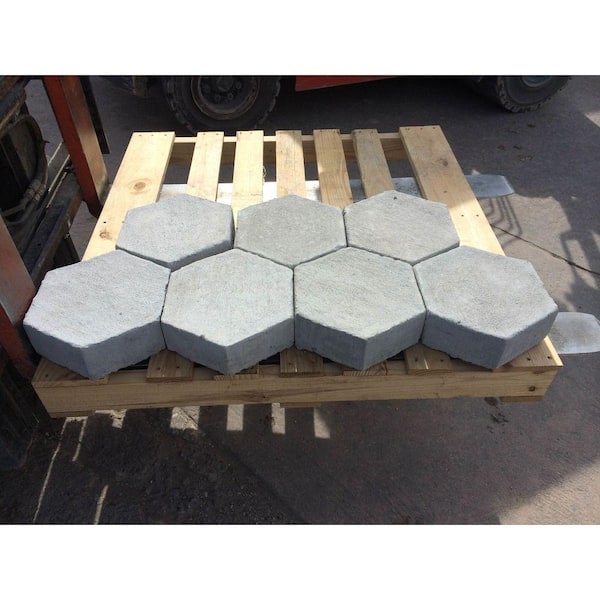 10.25 in. x 10.25 in. Hexagonal Concrete Pavers I (Pallet of 112) 10.25 in. x 10.25 in. Hexagonal Concrete Pavers I (Pallet of 112)